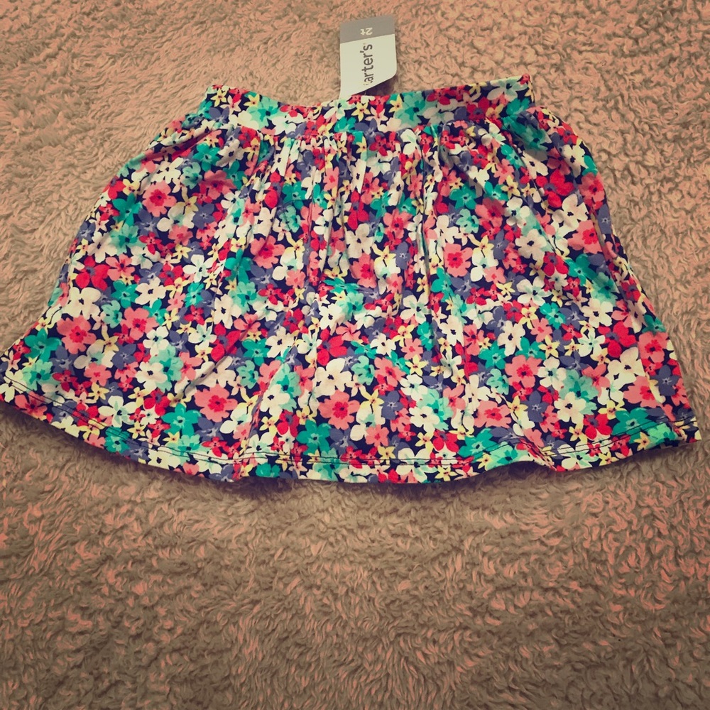 Floral pattern skort